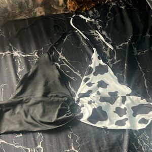 Cow print crop top